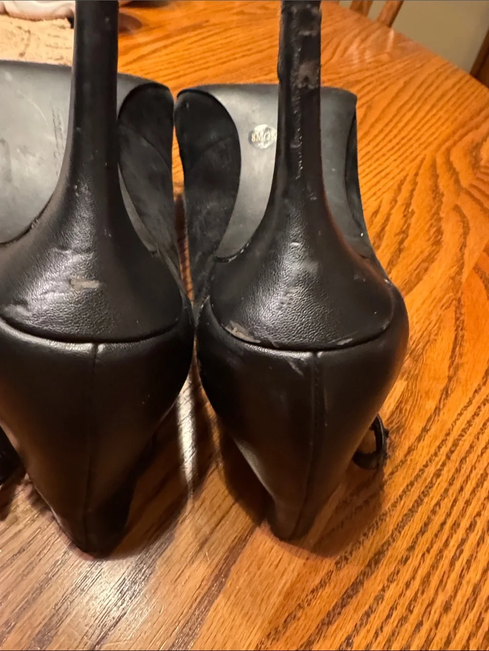BCBGeneration Black Suede Pointed Toe Ankle-Strap Pumps